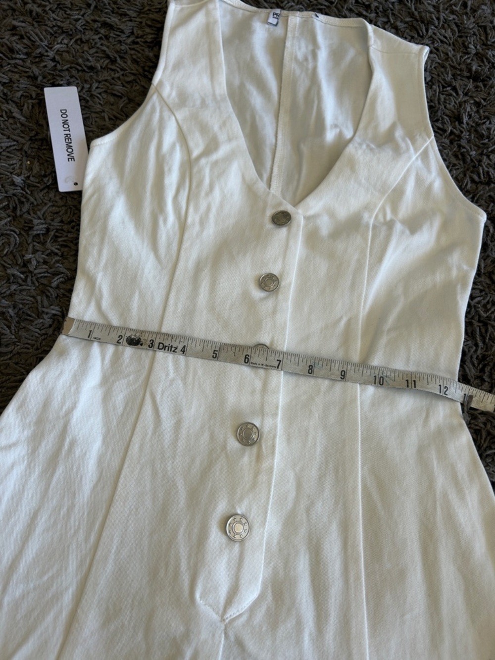 NWOT Princess Polly Damico Romper White Button-Front Size 0 - Picture 8 of 16